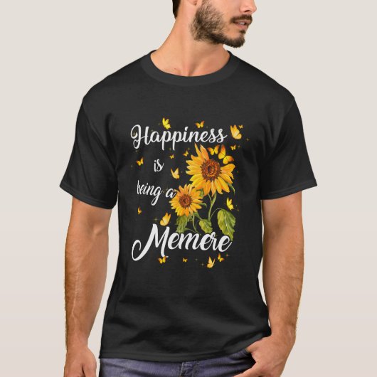 Happiness Is Being A Memere Sunflower Gift For Gra T-shirt (Voorkant)