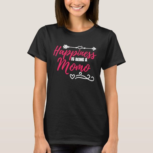 Happiness Is Being A Momo Happy Mom T-shirt (Voorkant)