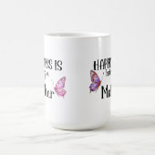 Happiness Is Being A Mother Butterfly Mom Present Koffiemok (Center)