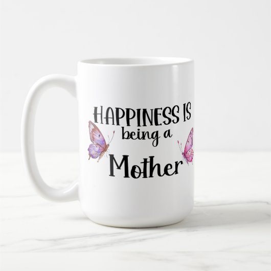 Happiness Is Being A Mother Butterfly Mom Present Koffiemok (Links)