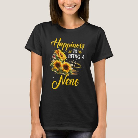 Happiness Is Being A Nene Mother's Day Sunflower L T-shirt (Voorkant)