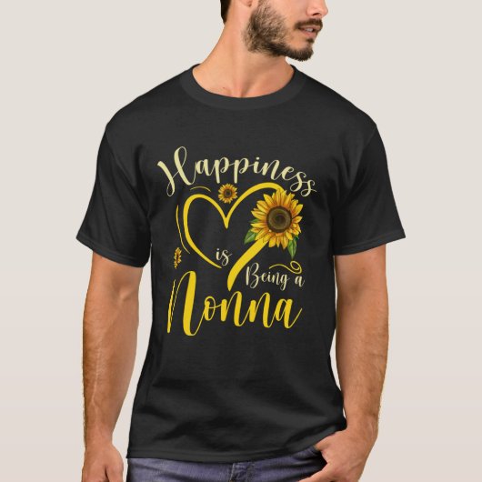 Happiness Is Being A Nonna Sunflower Mother's Day T-shirt (Voorkant)