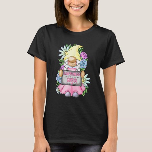 Happiness Is Being A Oma Gnome Cute Girl Mothers D T-shirt (Voorkant)