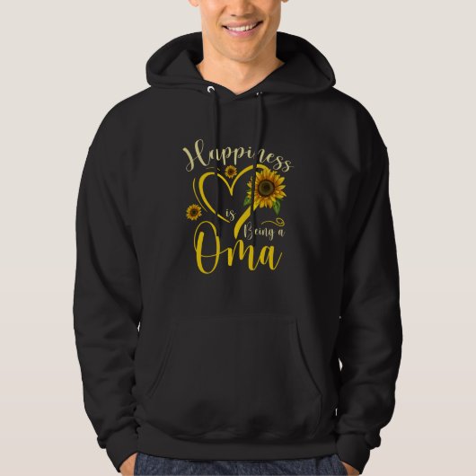 Happiness Is Being A Oma Sunflower Mother's Day Wo Hoodie (Voorkant)
