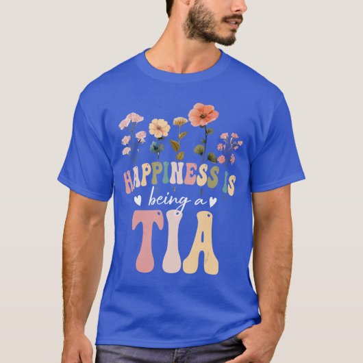 Happiness is Being aia Floral Designia Mothers Day T-shirt (Voorkant)