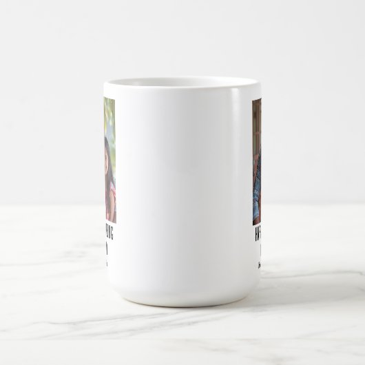 Happiness is Being Grandpa to Name Family Photo Koffiemok (Center)