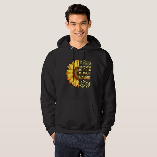 Happiness Is Being Lala Grandma To Be Sunflower Mo Hoodie (Voorkant volledig)