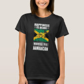 Happiness Is Being Married To A Jamaican Jamaica T-shirt (Voorkant)