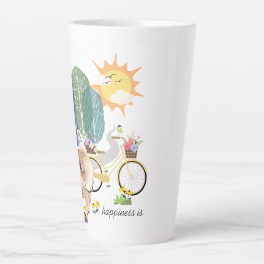 HAPPINESS IS Chow Corgi-latte mok (Voorkant)