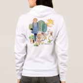 HAPPINESS IS Chow Corgi-white BACK & FRONT art Hoodie (Achterkant)