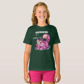 Happiness Is Een Cheshire Kat T-Shirt (Voorkant volledig)