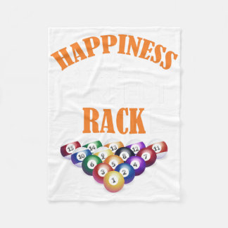 Happiness is een perfecte rack biljart game lover fleece deken