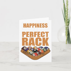 Happiness is een perfecte rack biljart game lover kaart