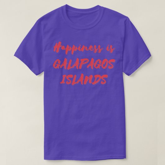 Happiness is Galapagos Islands T-shirt (Design voorkant)