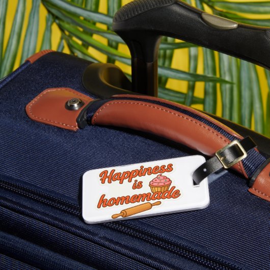 Happiness is Homemade Sticker Bagagelabel (Voorkant Insitu 3)