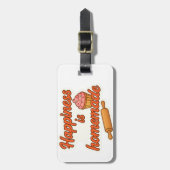 Happiness is Homemade Sticker Bagagelabel (Voorkant verticaal)