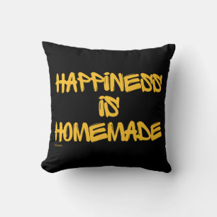 HAPPINESS IS HOMEMAMAMAGEERDE inspirerend prijsopg Kussen