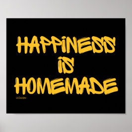 HAPPINESS IS HOMEMAMAMAGEERDE inspirerend prijsopg Poster