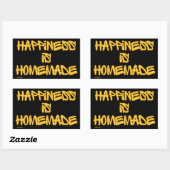 HAPPINESS IS HOMEMAMAMAGEERDE inspirerend prijsopg Rechthoekige Sticker (Vel)