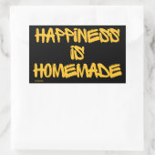 HAPPINESS IS HOMEMAMAMAGEERDE inspirerend prijsopg Rechthoekige Sticker (Tas)