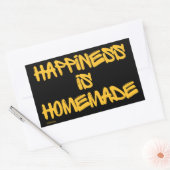 HAPPINESS IS HOMEMAMAMAGEERDE inspirerend prijsopg Rechthoekige Sticker (Envelop)