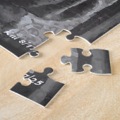 Happiness is Paris, muzikant zwart-wit kunst Legpuzzel (Zijkant)