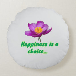 Happiness is  rond kussen