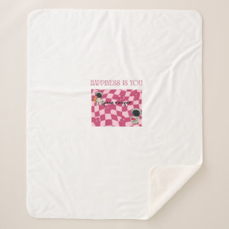 happiness is you blanket sherpa deken