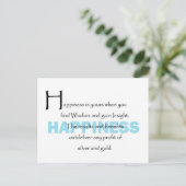 Happiness Is Yours Briefkaart (Staand voorkant)