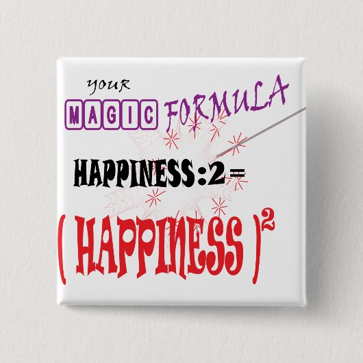 HAPPINESS MAGIC FORMULA GIFT BUTTON (Voorkant)