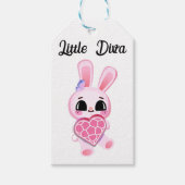 Happiness magic sweet bunny in the rainbow cadeaulabel (Voorkant)