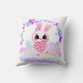 Happiness magic sweet bunny in the rainbow kussen (Achterkant)