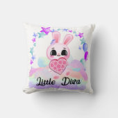 Happiness magic sweet bunny in the rainbow kussen (Voorkant)