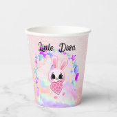 Happiness magic sweet bunny in the rainbow papieren bekers (Voorkant)