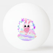  Happiness magic sweet bunny in the rainbow Pingpongbal (Achterkant)