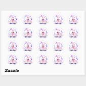 Happiness magic sweet bunny in the rainbow ronde sticker (Vel)