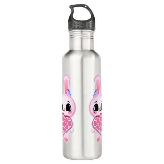 Happiness magic sweet bunny in the rainbow waterfles  (Achterkant)