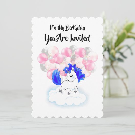 Happiness magic unicorn kaart (Staand voorkant)