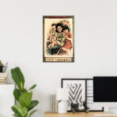 HAPPINESS Moeder Kind Chinees Advertisement Retro Poster (Thuiskantoor)