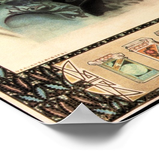 HAPPINESS Moeder Kind Chinees Advertisement Retro Poster (Hoek)