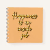 Happiness Motivatie Spiral Notitieboek (Voorkant)