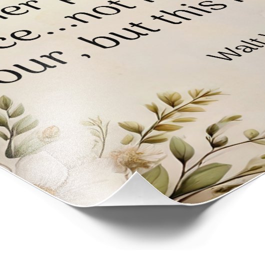 “Happiness, not in another place- Walt Whitman Foto Afdruk (Hoek)