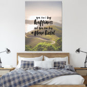 Happiness Planet Ticket Canvas Afdruk (Insitu (Slaapkamer))