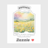Happiness Positive Affirmation Kaart Sticker (Vel)