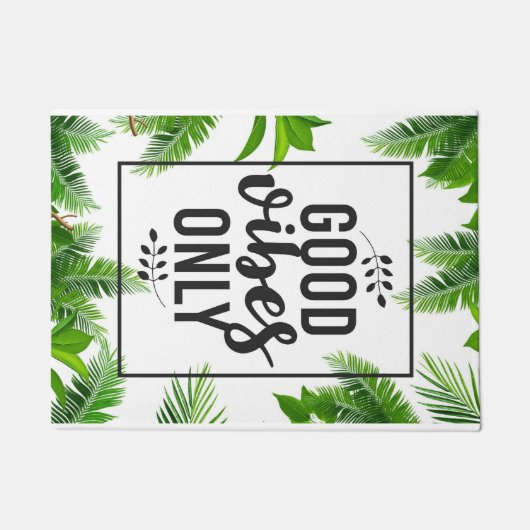 Happiness Quote Good Vibe Only Deurmat (Voorkant)