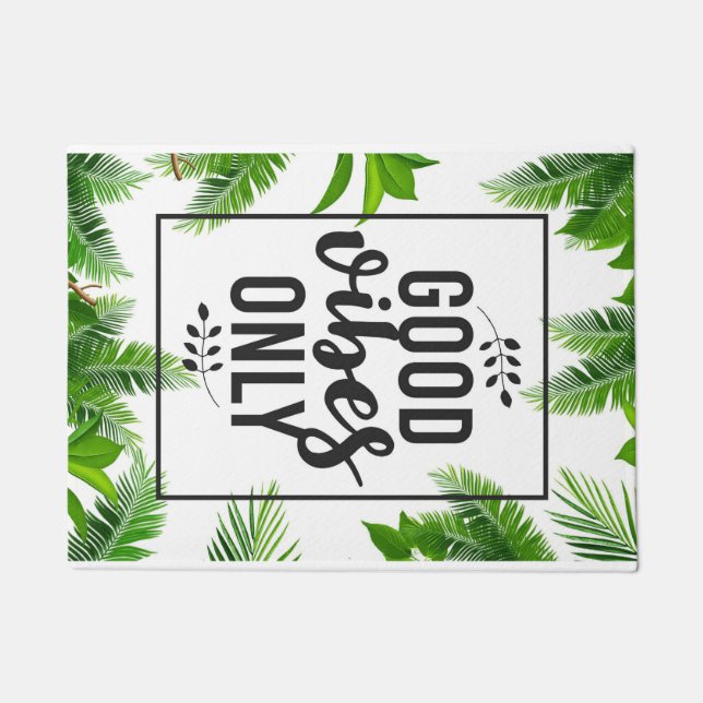 Happiness Quote Good Vibe Only Deurmat (Voorkant)