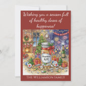 Happiness Refill Pharmacy Nurse Kerstmis Nieuwjaar Kaart (Voorkant)