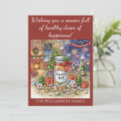 Happiness Refill Pharmacy Nurse Kerstmis Nieuwjaar Kaart (Staand voorkant)