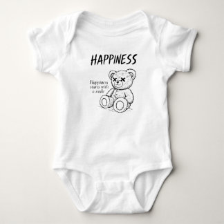 Happiness Teddy Baby love Romper