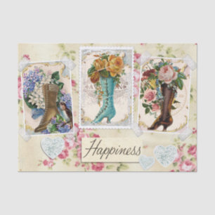 Happiness Victoriaans Steampunk Boots Tissue Paper Tissuepapier